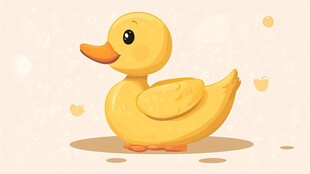 可爱小黄鸭插画