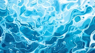 蓝色灵动水波抽象背景图
