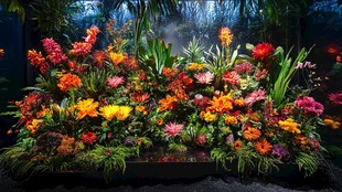 缤纷花卉艺术景观展示