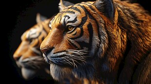 双虎特写 尽显王者风范