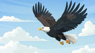 翱翔天际的白头海雕