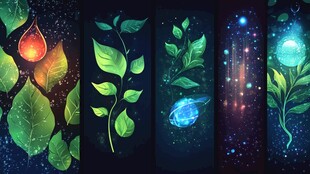 梦幻植物插画系列