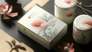 中式花卉风茶叶包装设计