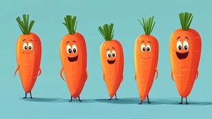 可爱胡萝卜卡通形象集合