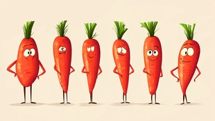 可爱胡萝卜卡通形象大集合