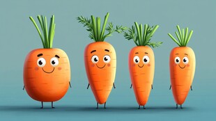 可爱胡萝卜卡通形象集合