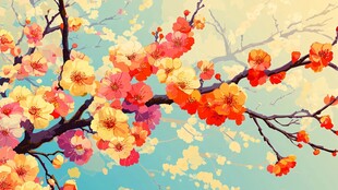 春日繁花绽放枝头