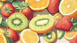 缤纷水果插画 色彩超诱人