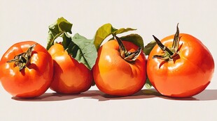 新鲜番茄摆拍 色彩鲜艳