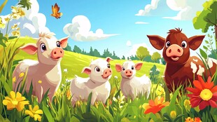 田园里可爱的家畜们