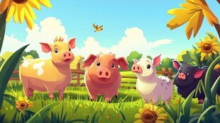 田园小猪们的欢乐时光