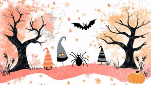 秋日奇幻万圣节场景