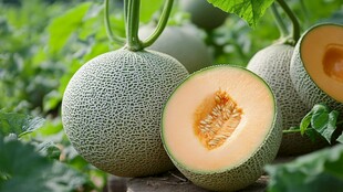 新鲜网纹蜜瓜 香甜多汁