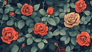 玫瑰繁花图