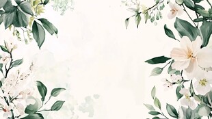 清新花卉边框背景图
