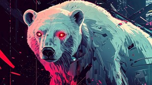 赛博北极熊的神秘凝视