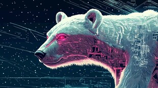 赛博朋克风机械北极熊