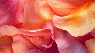 娇艳玫瑰花瓣特写