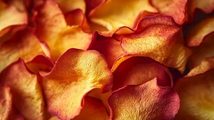 玫瑰花瓣特写 色彩绚烂