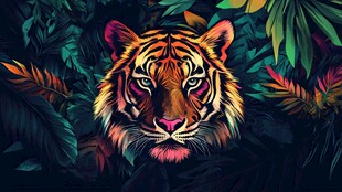 丛林中的斑斓猛虎