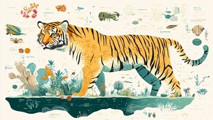 森林中的斑斓猛虎