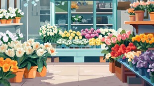 缤纷花店的多彩花卉世界