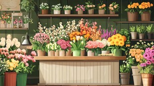 温馨花店 缤纷花卉的小天地