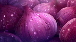 紫洋葱 水润饱满的视觉盛宴