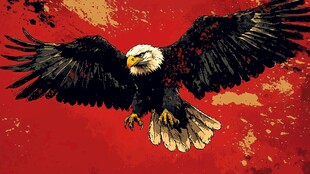 展翅雄鹰 热血背景图