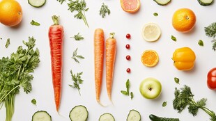 缤纷果蔬排列展示