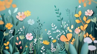 梦幻花草背景图