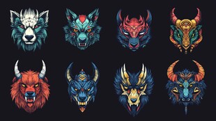 奇幻兽首头像集合