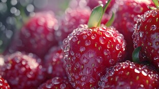 水润草莓 晶莹欲滴