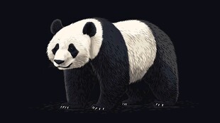 憨态可掬的大熊猫形象