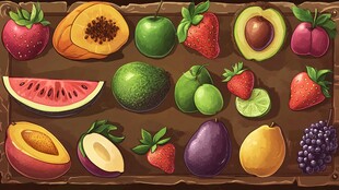 缤纷水果插画展示