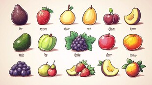 手绘缤纷水果图鉴