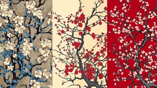 中式梅花图案装饰纹样