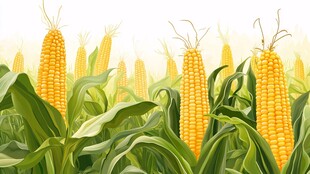 金黄玉米田 丰收景象