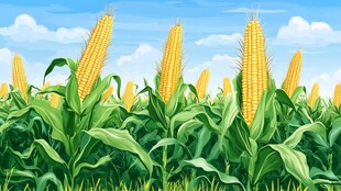 金黄玉米田 田园好风光