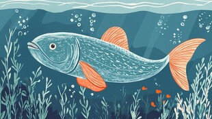 畅游海底的多彩大鱼