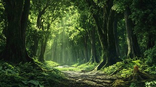 梦幻森林中的幽谧小径