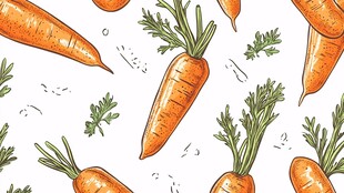 手绘胡萝卜图案背景设计