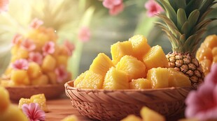 新鲜菠萝果肉 甜蜜诱惑