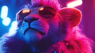 酷炫狮子戴墨镜闪耀登场