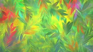 多彩梦幻树叶背景图案