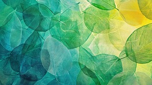 梦幻绿叶背景纹理图案