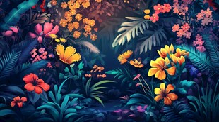 梦幻丛林花卉景观