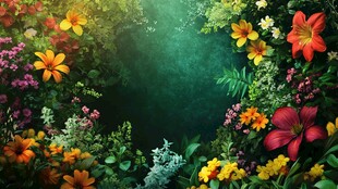 梦幻缤纷花卉绿植景观