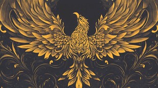 金色凤凰华丽图腾