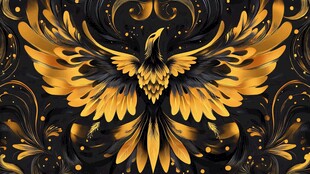 金色凤凰 华丽神秘的图腾